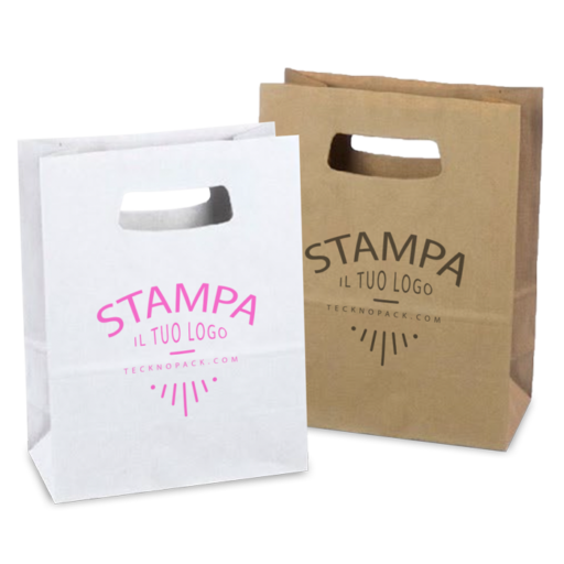 Shoppers in Carta Economica Fustellata