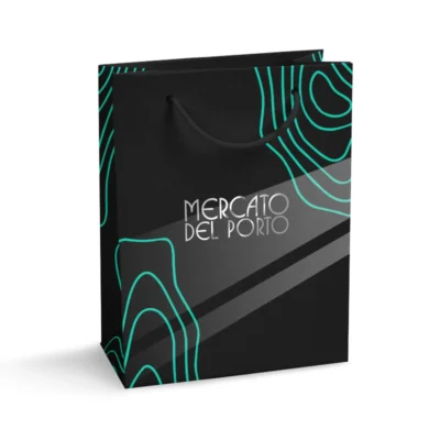 Shoppers in Carta Manuale Lusso Stampata a Caldo per Gadget ed Eventi