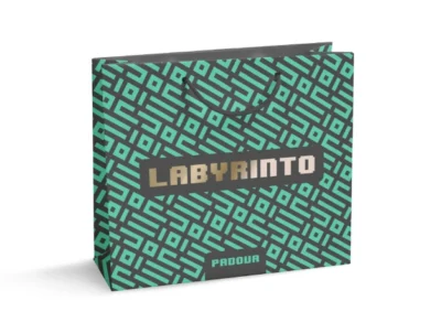 Shoppers in Carta Manuale Lusso Stampata a Caldo per Negozio Abbigliamento