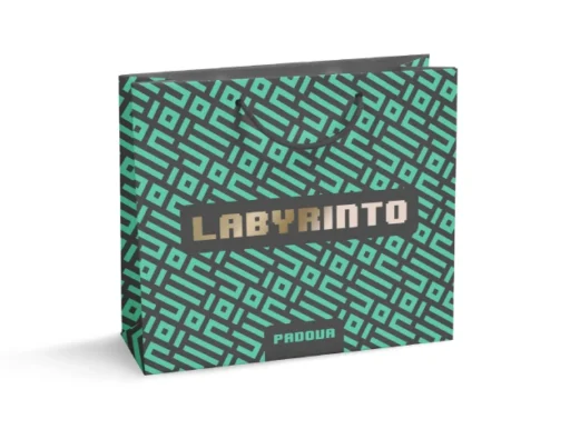 Shoppers in Carta Manuale Lusso Stampata a Caldo per Negozio Abbigliamento