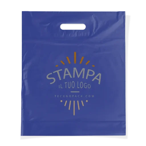 Shoppers in Plastica Colorate con Manici Risvoltati