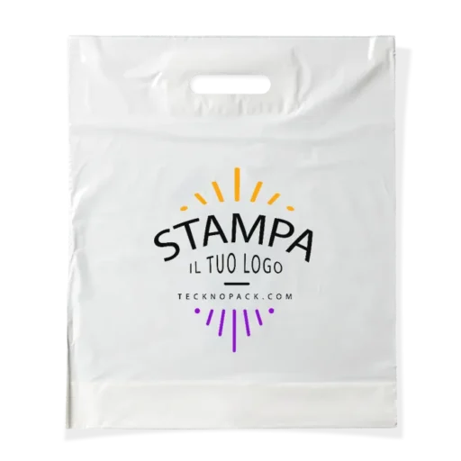 Shoppers in Plastica con Manici Risvoltati