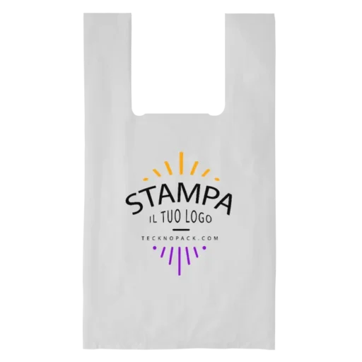 Shoppers in Plastica con Manico a Canottiera