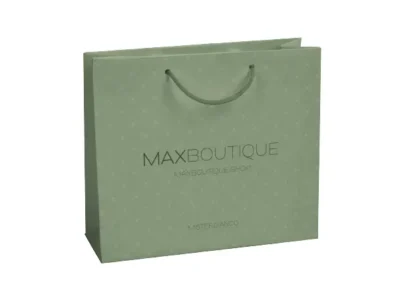 Shoppers Manuale Elegante con Manici in Cotone Senza Plastificazione