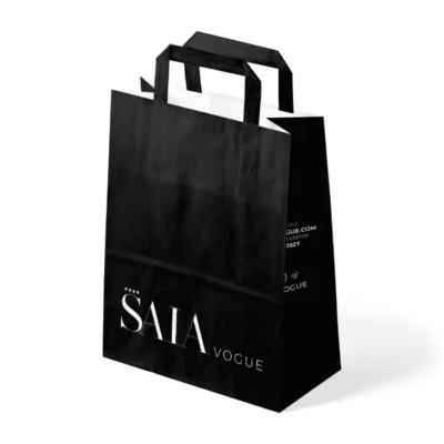 shoppers in carta automatiche con manici piatti per abbigliamento