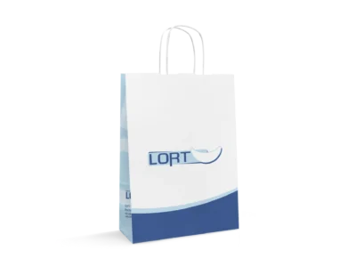 shoppers in carta automatiche con manici intrecciati per eventi