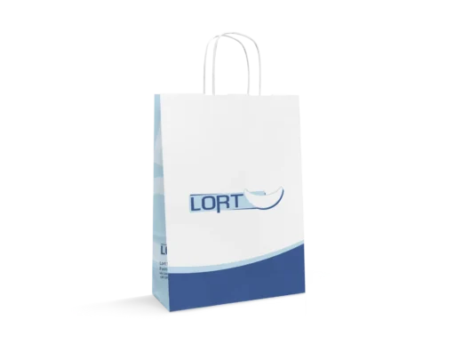 shoppers in carta automatiche con manici intrecciati per eventi