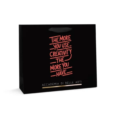 Shoppers in carta per eventi plastificata e stampata a caldo